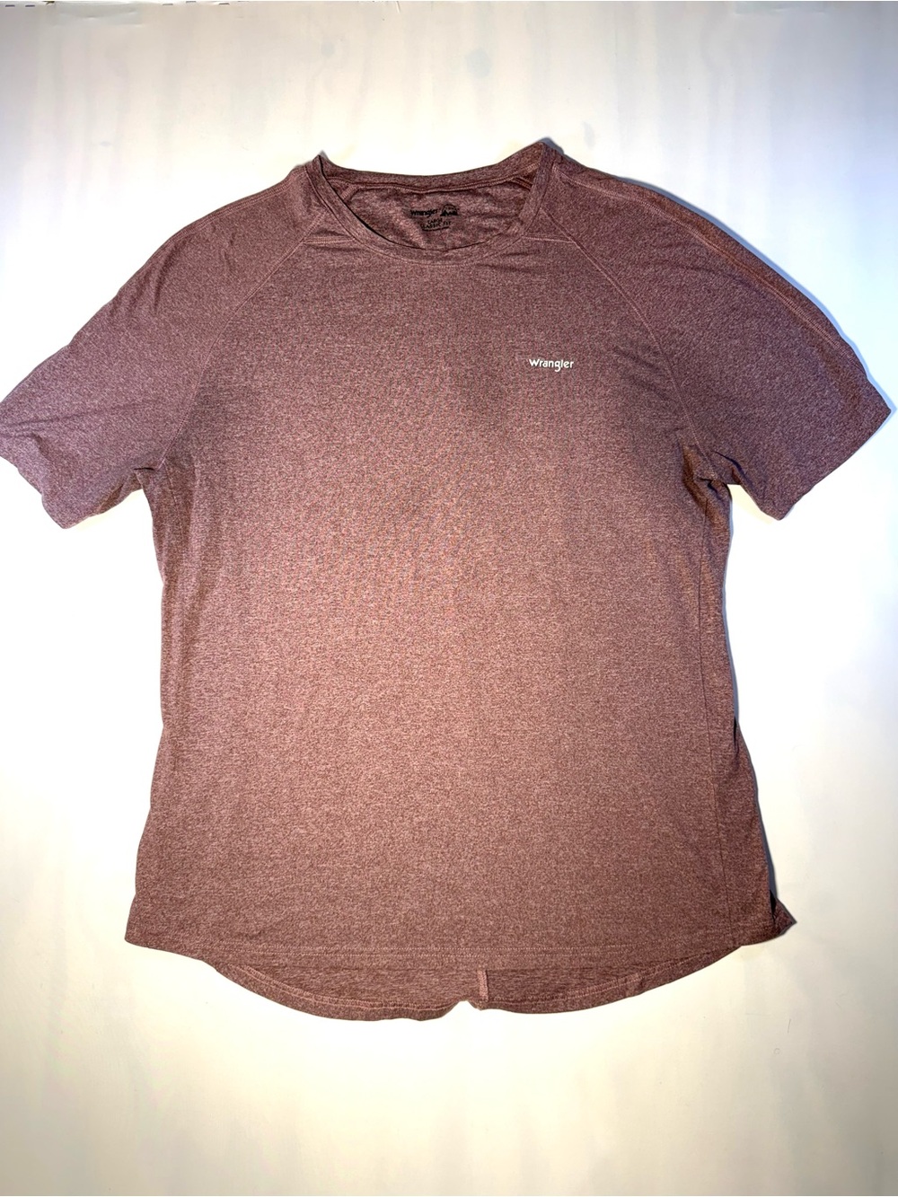 Wrangler ATG Performance Tee L Heathered Red Athletic Shirt Lightweight Outdoor